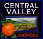 Orosi Central Valley Orange Citrus Crate Label Print