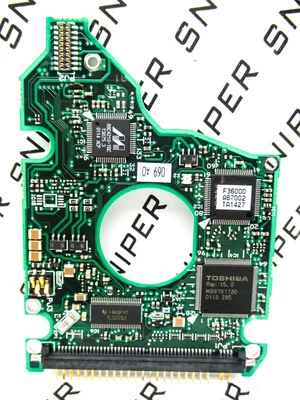 PCB - Toshiba 20GB MK2016GAP (HDD2154 H ZE01 T) B360204 D0/U0.32A Hard Drive - Image 1 of 4