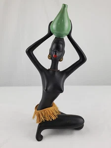Vtg. Cortendorf African Style Figurine Mid Century Nubian Women w/Bowl W.Germany - Picture 1 of 5