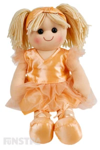 Hopscotch Collectibles Amber Ballerina Doll Tutu Ballet Rag Doll Plush Soft Toy - Bild 1 von 2