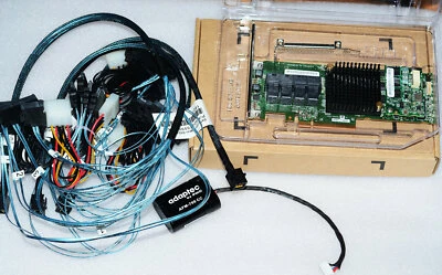 Adaptec ASR-71605 16-Port 6Gb/s 1GB SATA PCIe RAID + 8643 TO sata*4 cable - Image 1 of 4