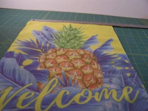 "Willkommen" Ananas Garten Flagge 12 x 18 - Bild 1 von 3