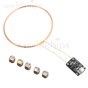 0~80mm Induction Wireless Power Supply Transmitter Coil Module + 5PCS Led Lamp - Picture 1 of 19