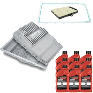 10R80 Motorcraft Trans Service Kit & PPE Raw Deep Pan For 2017-2019 Ford F-150 - Picture 1 of 6