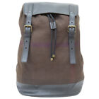BURBERRY Check Backpack Canvas & Calfskin Brown