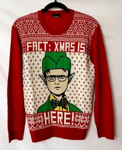 The Office Dwight Schrute Fact "XMAS Is Here" Ugly Christmas Sweater Size Med. - Picture 1 of 3