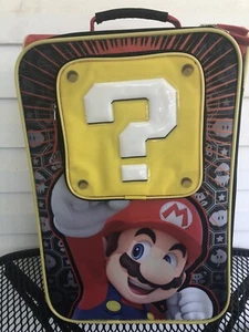 Nintendo Super Mario 18" Light Up Kid's Children's Suitcase Travel Luggage Works - Picture 1 of 6