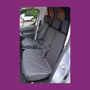 Furgoneta Citroën Berlingo 2008-2018 impermeable delantera a medida 3 fundas de asiento negras - Imagen 1 de 4