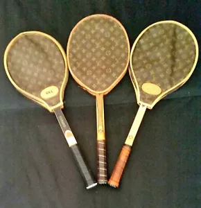 Vintage Tennis Racquet with LV Covers - Picture 1 of 6