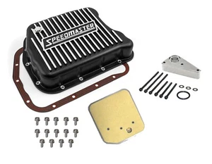 1962-88 DODGE PLYMOUTH TORQUEFLITE 727 ALUMINUM DEEP BLACK TRANSMISSION PAN KIT - Picture 1 of 4