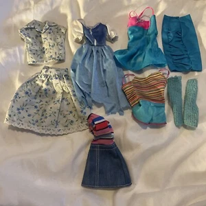 Lot Of Blue Barbie Clothes - Picture 1 of 9
