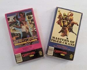 DRAGON CLAWS & MASTERS OF TIGER CRANE VHS RARE Saturn Productions OOP Kung-Fu - Picture 1 of 3