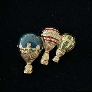 Bob Mackie Wearable Art Hot Air Balloon Pin, QVC, New In Box - Picture 1 of 11