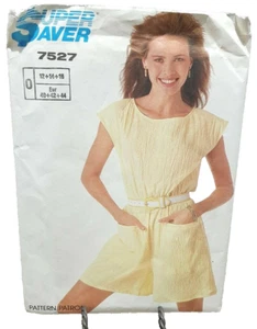 Vtg New Simplicity Supr Saver #7527 Sz 12-16 Misses Easy To Sew Pull-On Jumpsuit - Picture 1 of 5