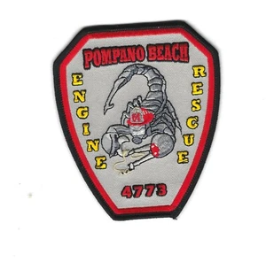 Florida Pompano Beach Tower Rescue 61 Fire Dept Patch - Picture 1 of 1