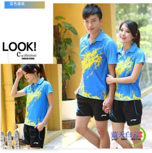 Men's table tennis Clothing Badminton Set shirt shorts Set - Picture 1 of 17