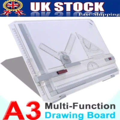 Engineering A3 Drawing Board Table Architects Technical Drafting Whiteboard Tool - Image 1 of 4