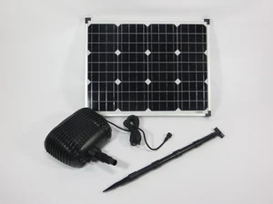 50 W SOLAR BACHLAUFPUMPE TEICHPUMPE SOLARPUMPE GARTENTEICHPUMPE PUMPENSET TEICH  - Bild 1 von 6