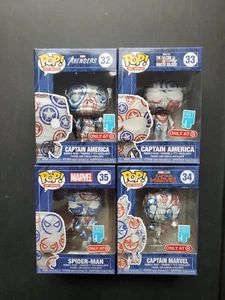 Funko Pop Marvel Avengers #32 #33 #34 #35 Target Exclusive Art Series Set of 4 - Picture 1 of 5