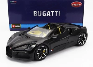 MODELLINO AUTO STATICO BURAGO BUGATTI W16 MISTRAL 2023 NERO SCALA 1/18 - Foto 1 di 12