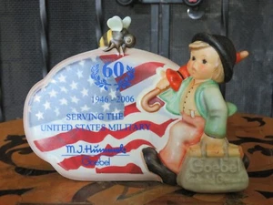 Hummel Goebel 60 Years Serving US Military 2006 Plaque Sign 900 Merry Wanderer - Picture 1 of 14