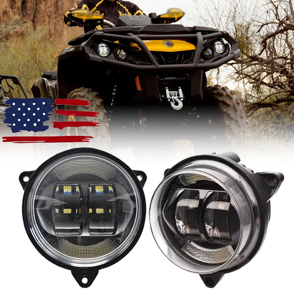 Faro LED de haz bajo 2 piezas con DRL para Can-Am Outlander MAX 800R 1000R 650 850 Foto 1 de 4