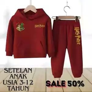 Boys' hoodie set with dtf printed hogwart and harry potter for ages 3-12 years - Picture 1 of 7