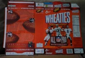 NFL All Pro Quarterbacks  Wheaties Flat Cereal Box - Aikman, Marino & Elway - Imagen 1 de 1