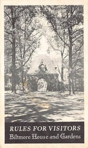 Biltmore House and Gardens, Rules for Visitors, North Carolina, Vintage Pamphlet - Picture 1 of 3