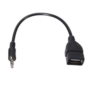 Audio Jack Male 3.5mm to USB Female M F Car Music Data MP3 Radio - Picture 1 of 2