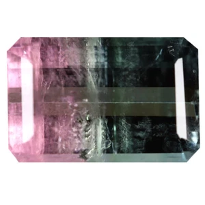 5.65 ct  Octagon Cut (13 x 9 mm) Unheated / Untreated Watermelon Tourmaline - Afbeelding 1 van 2