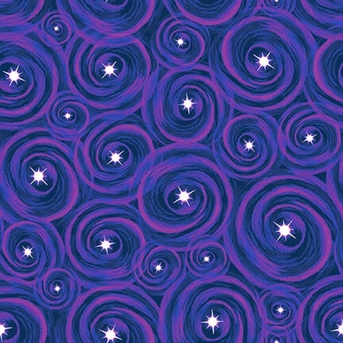 Space Fabric | Blank Purple Swirl Blender | By the Yard - Image 1 of 1
