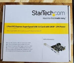 StarTech PEXUSB3S25 – 2 Port PCI Express SuperSpeed USB 3.0 Card with UASP - LP4 - Picture 1 of 8