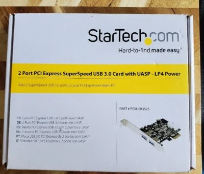 StarTech PEXUSB3S25 – 2 Port PCI Express SuperSpeed USB 3.0 Card with UASP - LP4 - Image 1 of 4
