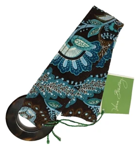 Vera Bradley Java Blue Fashion Belt Round Tortoise Buckle 1.5" x 44" RETIRED NWT - Picture 1 of 14