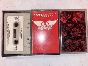 (3) Aerosmith Permanent Vacation, GREATEST HITS & Classics Live II cassette tape - Picture 1 of 5