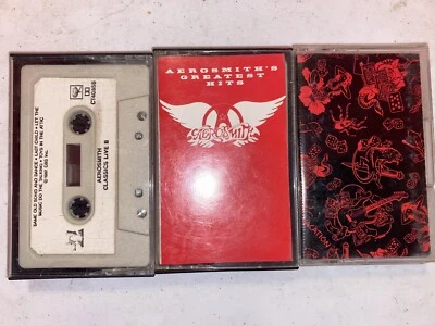(3) Aerosmith Permanent Vacation, GREATEST HITS & Classics Live II cassette tape - Image 1 of 4
