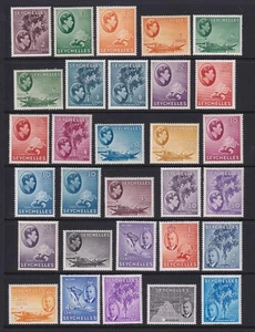 Estampillas GVI de Seychelles, serie 1938 MM a R1,50. App Cat 330+€. - Imagen 1 de 5