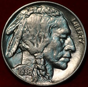 Uncirculated 1936 Philadelphia Mint Buffalo Nickel - Picture 1 of 2