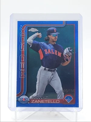 NAZZAN ZANETELLO 2025 TOPPS CHROME PRO DEBUT BLUE REFRACTOR /150 Q0282 - Image 1 of 2