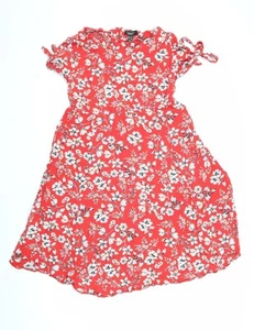 New Look Maternity Red Floral Dress UK Size 12 - Picture 1 of 12