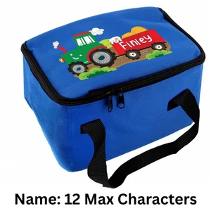 Personalisierte Brotzeittasche Traktor Blau - Bild 1 von 1