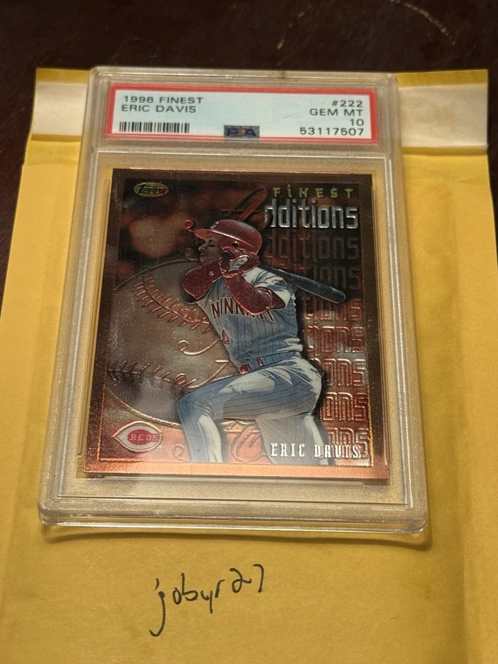 1996 FINEST #222 ERIC DAVIS PSA 10 - Image 1 of 3