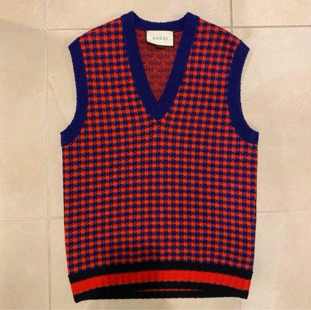 OLD GUCCI 70〜80s knit vest 48サイズ OLD GUCCI 70〜80s knit vest 48サイズ OLD GUCCI 70〜80s knit vest