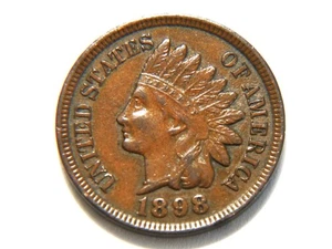 1898 BU- 3 3/4 Diamanti Testa di Indiano Centesimo, Bella Moneta Vintage Alta Qualità da Collezione - Foto 1 di 2