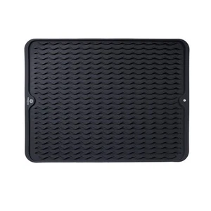 Silicone Dish Drying Mat for Kitchen Counter, Large, 16” x 12” Heat Resistant... - Picture 1 of 7