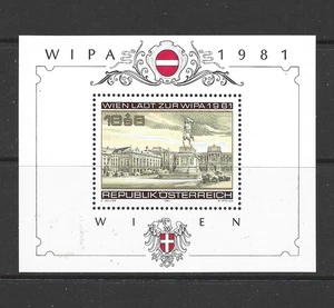 AUSTRIA - 1981 WIPA 1981, Vienna - MINT UNHINGED MINIATURE SHEET. - Picture 1 of 1