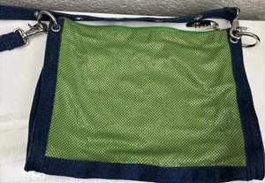 Whiting & Davis Mesh Crossbody Handtasche Denim/Grün Metall Mesh - Bild 1 von 8