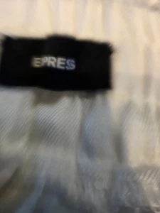 EXPRESS WOMENS PRE-OWNED CROTCHET WHITE WIDE LEG HIGH RISE PANTS SIZE LARGE - Picture 1 of 12