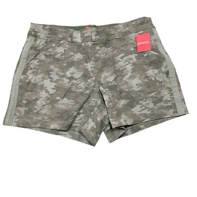 SPANX Women's XL/TG Camo Stretch Twill Shorts Stone Wash Cargo Pockets Casual - Image 1 of 4